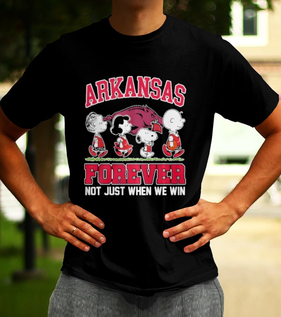 Arkansas Basketball Forever Peanuts Not Just When We Win T-Shirt