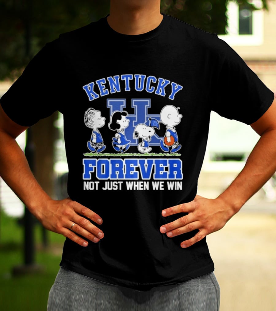 Kentucky Basketball Forever Not Just When We Win Peanuts Characters T-Shirt