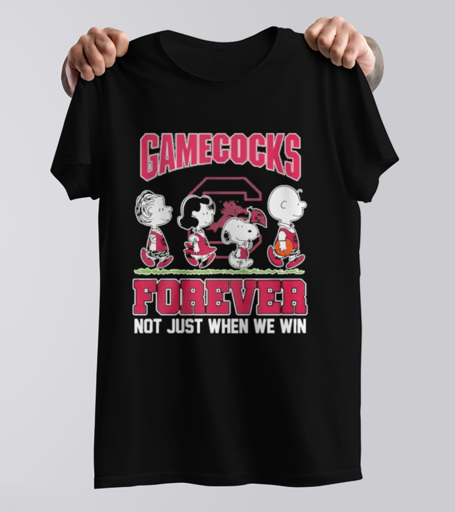Gamecocks Peanuts Not Just When We Win Forever T-Shirt