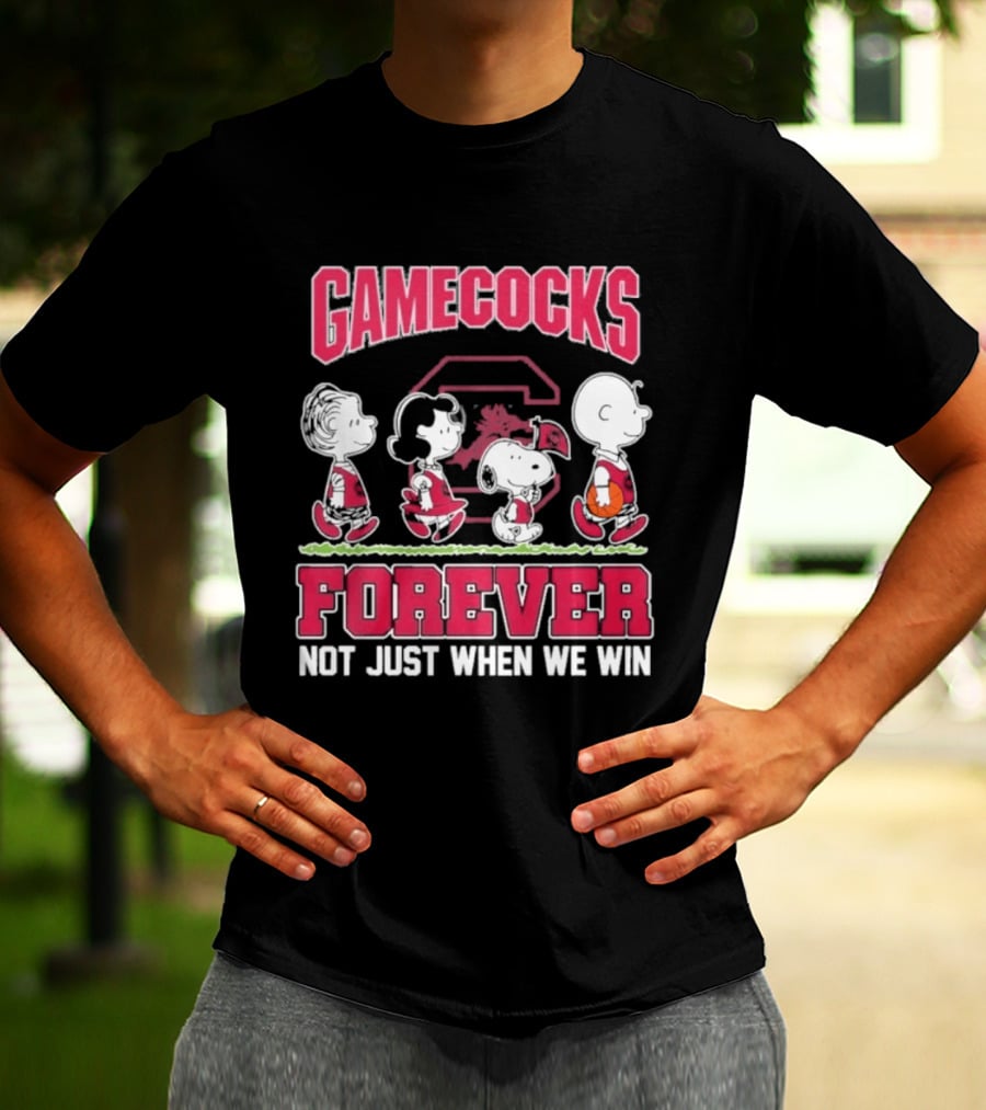 Gamecocks Peanuts Not Just When We Win Forever T-Shirt