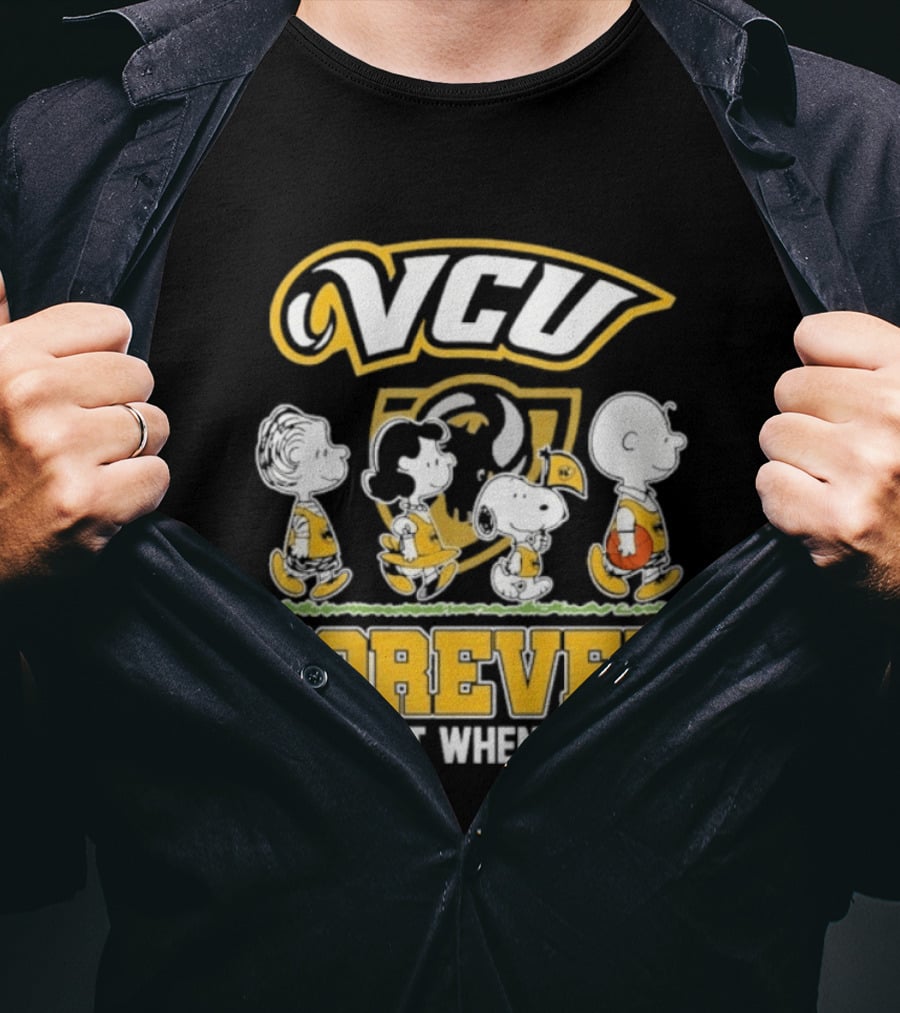 VCU Rams Peanuts Basketball Forever Not Just When We Win T-Shirt