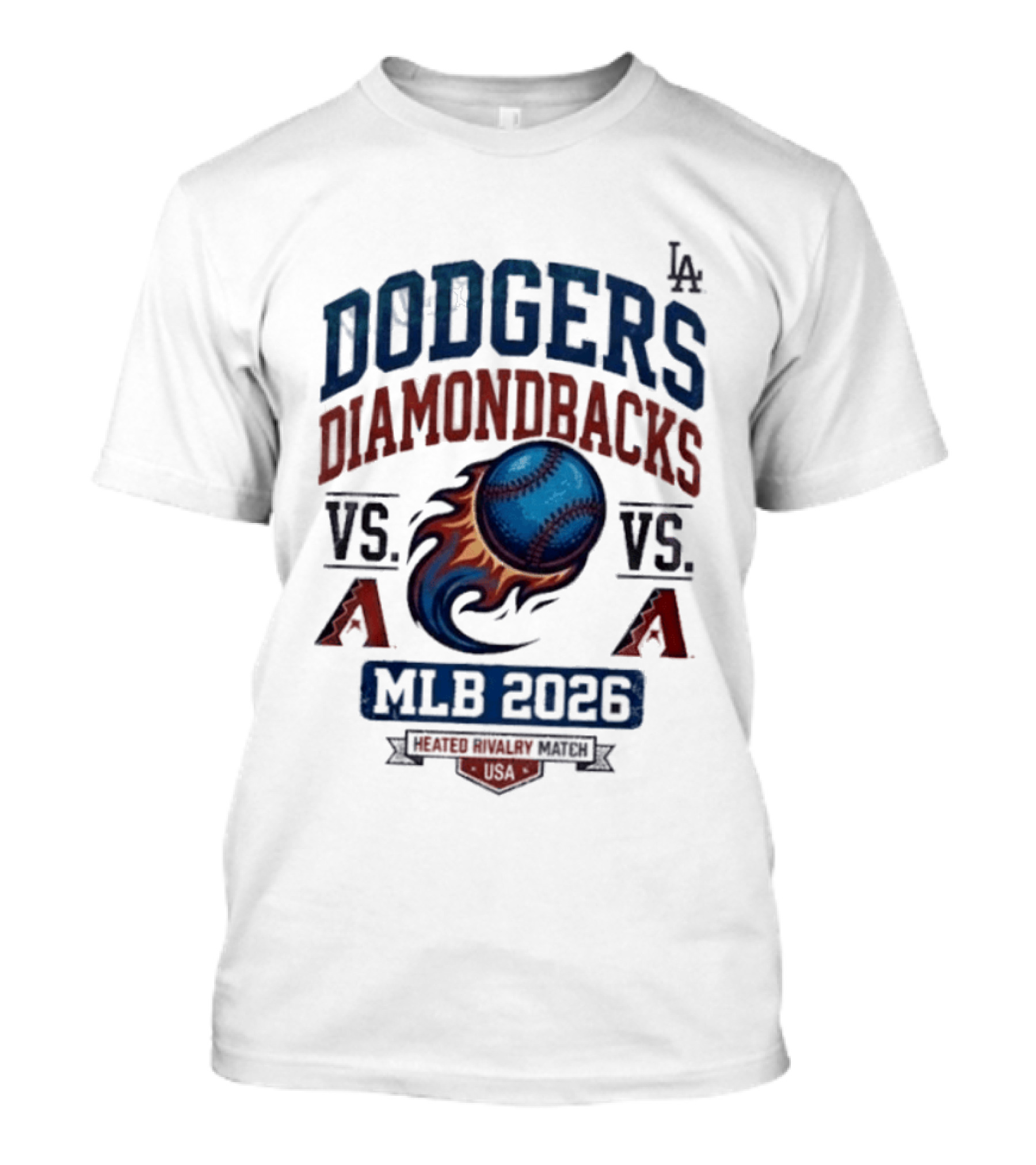 Dodgers Diamondbacks Vs A MLB 2026 Rivalry Match T-Shirt