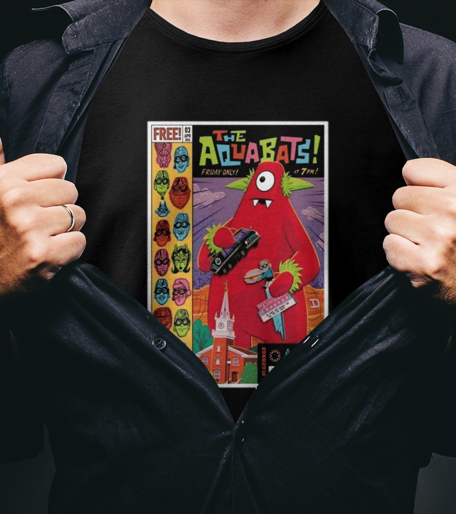 THE AQUABATS! St. George Festival April 3 2026 Featuring Monster And Masked Characters T-Shirt