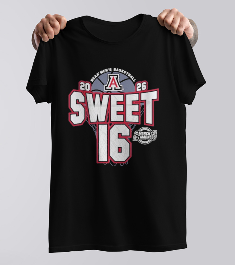 Arizona Wildcats 2026 Sweet 16 Men's Basketball Tournament March Madness T-Shirt
