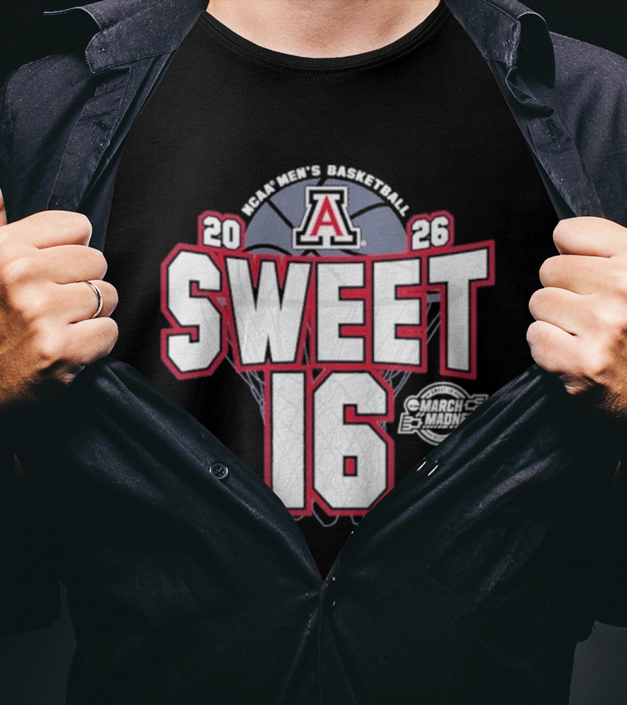 Arizona Wildcats 2026 Sweet 16 Men's Basketball Tournament March Madness T-Shirt