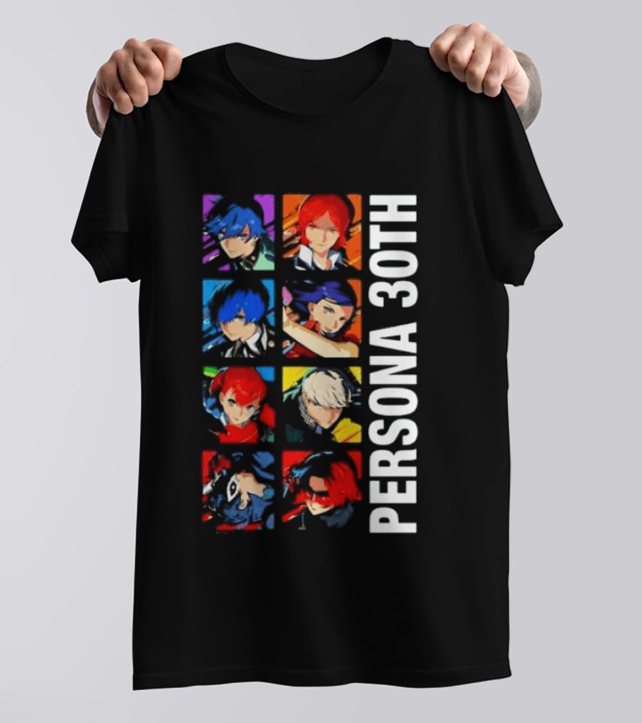 Atlus Persona 30th Anniversary Protagonist Series Legacy Stack T-Shirt