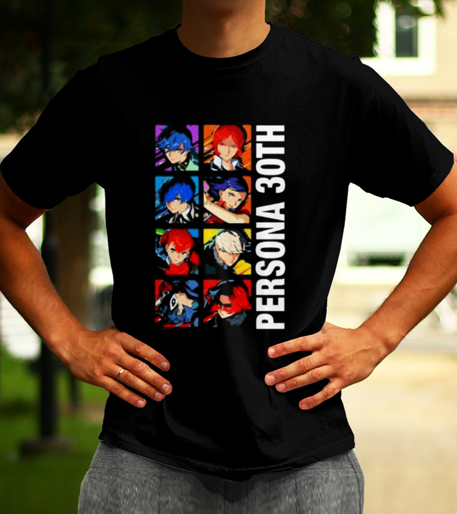 Atlus Persona 30th Anniversary Protagonist Series Legacy Stack T-Shirt
