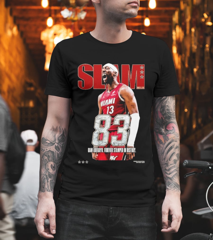 Slam March 2023 Bam Adebayo Miami 83 Points Forever Stamped In History T-Shirt