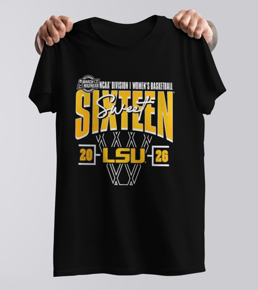 LSU Tigers 2026 NCAA Women's Basketball Sweet Sixteen March Madness T-Shirt