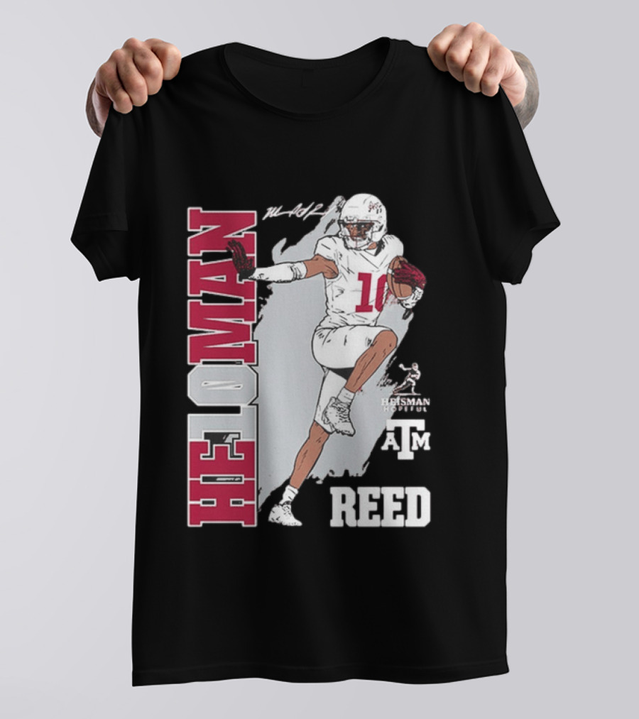 Marcel Reed Texas A&M Aggies Heloman Heisman Pose T-Shirt