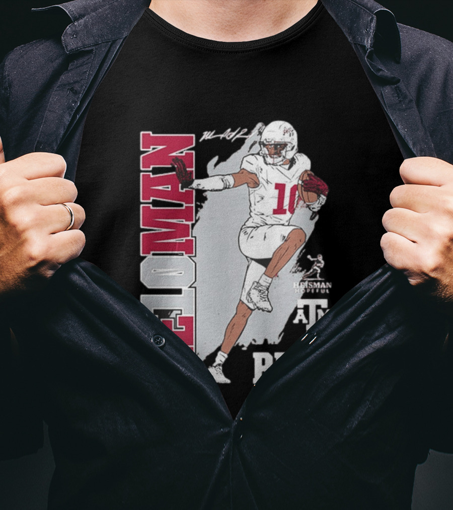 Marcel Reed Texas A&M Aggies Heloman Heisman Pose T-Shirt