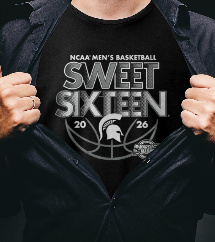 NCAA Men's Basketball Sweet Sixteen 2026 Michigan State March Madness T-Shirt