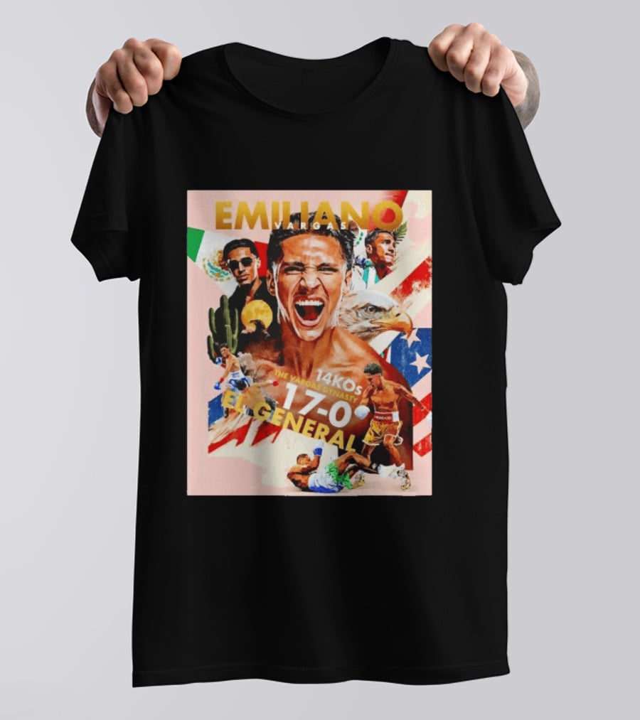 Emiliano Vargas El General 17 0 Boxer The Vargas Dynasty 14 KOs T-Shirt
