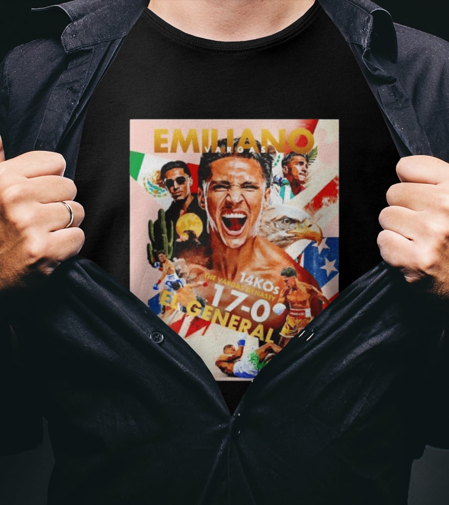 Emiliano Vargas El General 17 0 Boxer The Vargas Dynasty 14 KOs T-Shirt