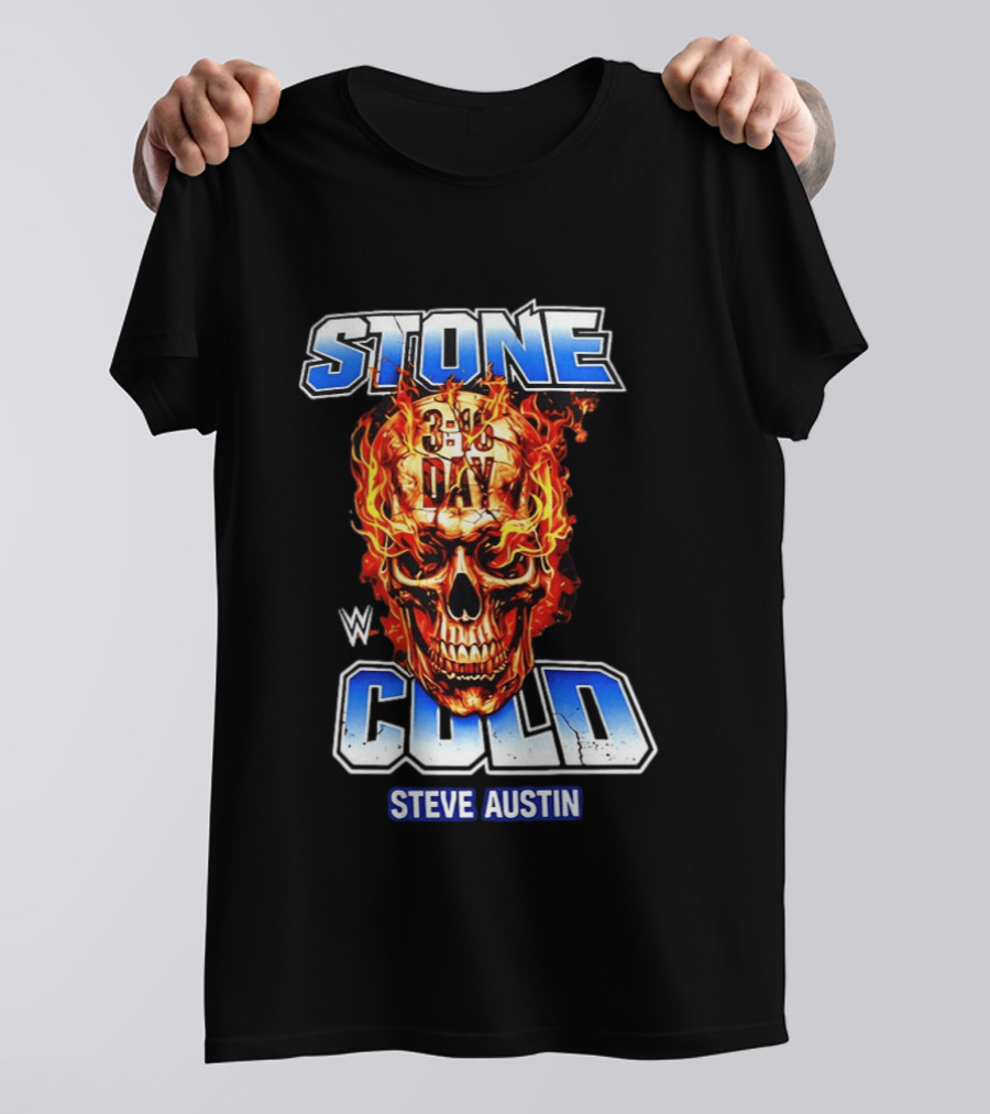 WWE Stone Cold Steve Austin 3:16 Day Flaming Skull 2026 T-Shirt