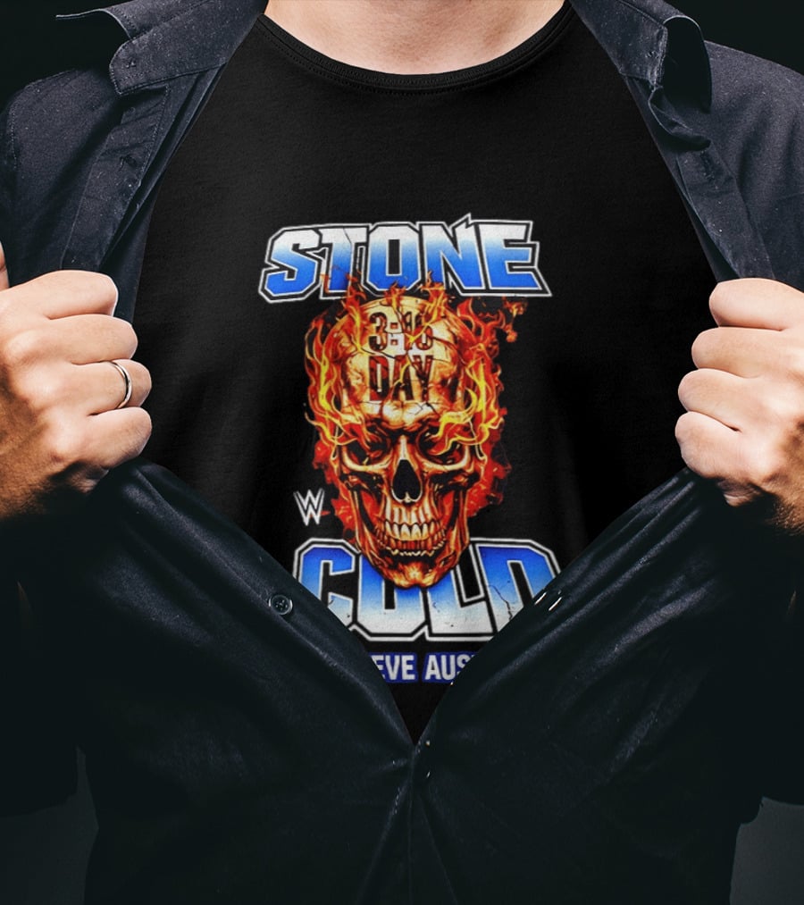 WWE Stone Cold Steve Austin 3:16 Day Flaming Skull 2026 T-Shirt