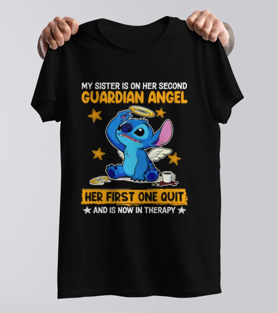 My Sister Is On Her Second Guardian Angel Stitch Therapy T-Shirt