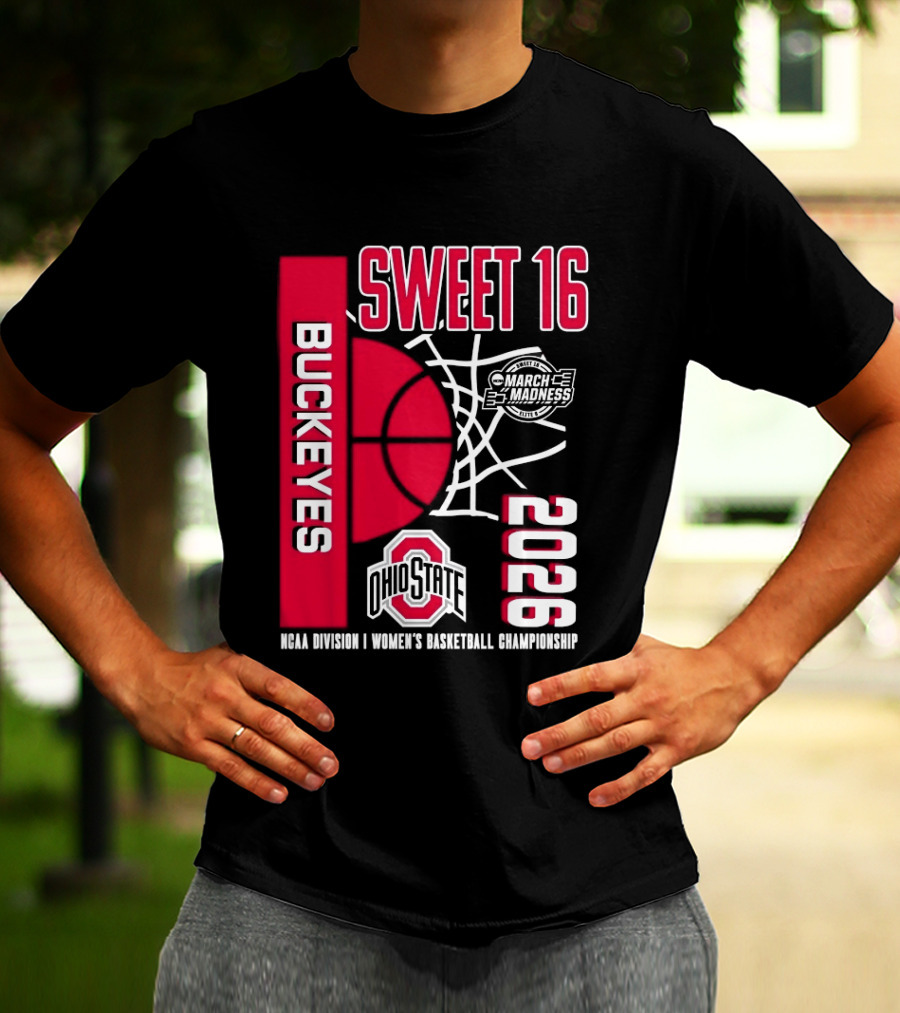 Ohio State Buckeyes 2026 Sweet 16 NCAA Division I Women's Basketball March Madness Championship T-Shirt
