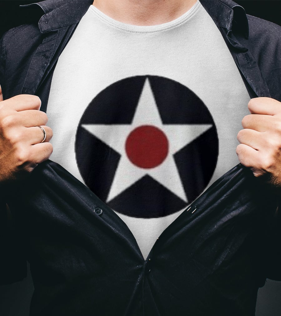 United States Army Air Forces 1940s Star Roundel Pocket Insignia T-Shirt