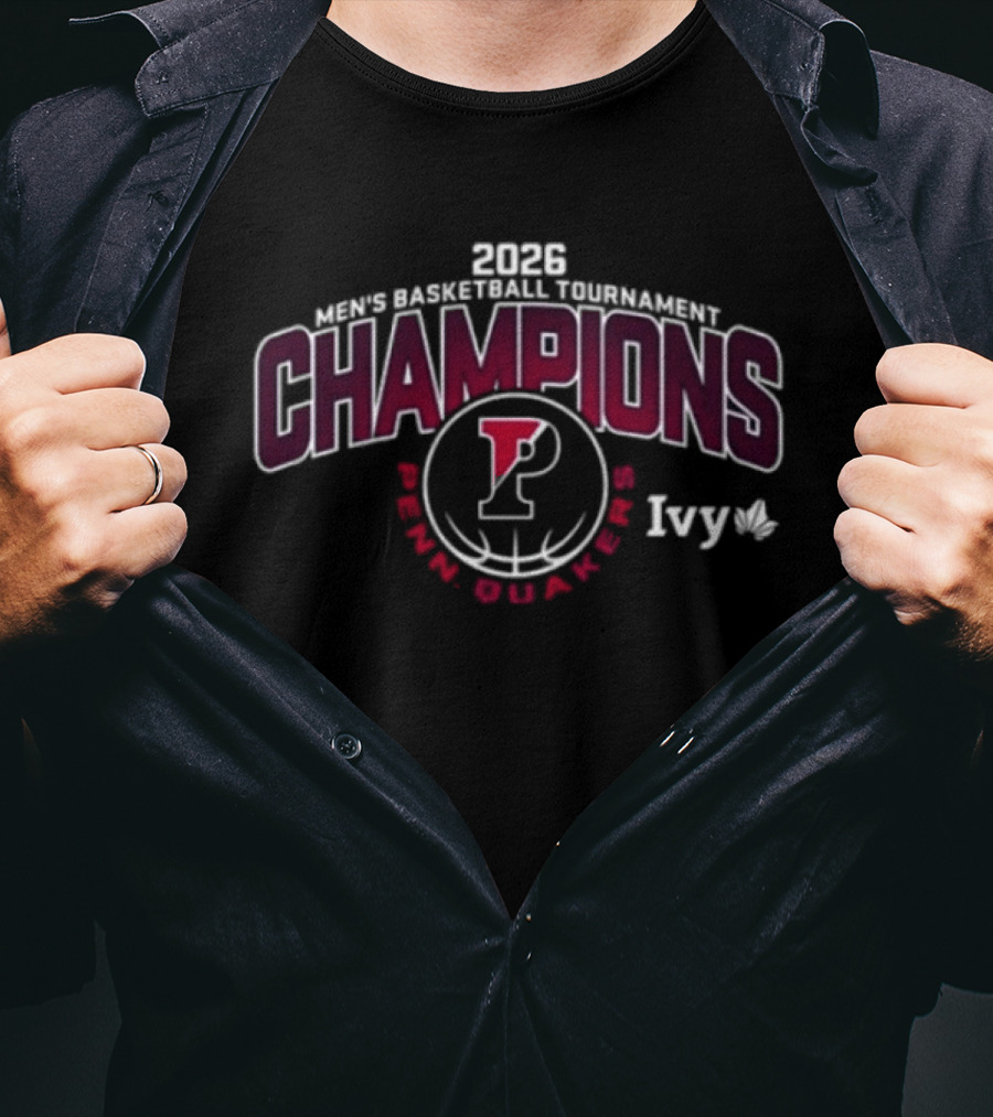 2026 Ivy League Men's Basketball Tournament Champions Pennsylvania Quakers T-Shirt