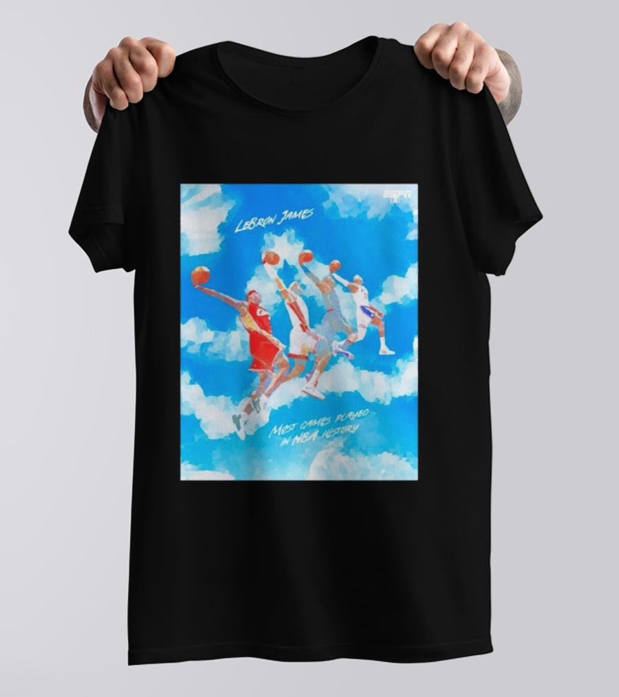 Lebron James Most Games Played In NBA History Forever King 1612 Games T-Shirt