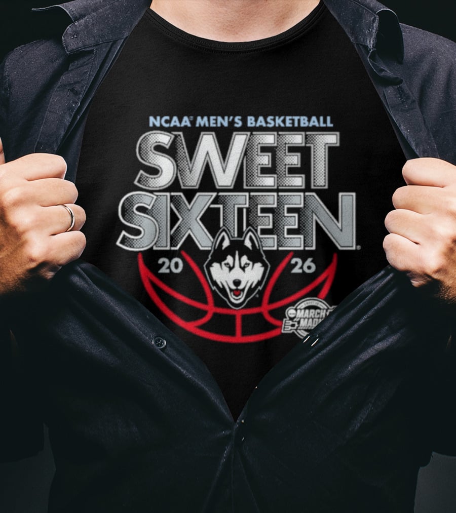 NCAA Men's Basketball Sweet Sixteen 2026 UConn Huskies T-Shirt