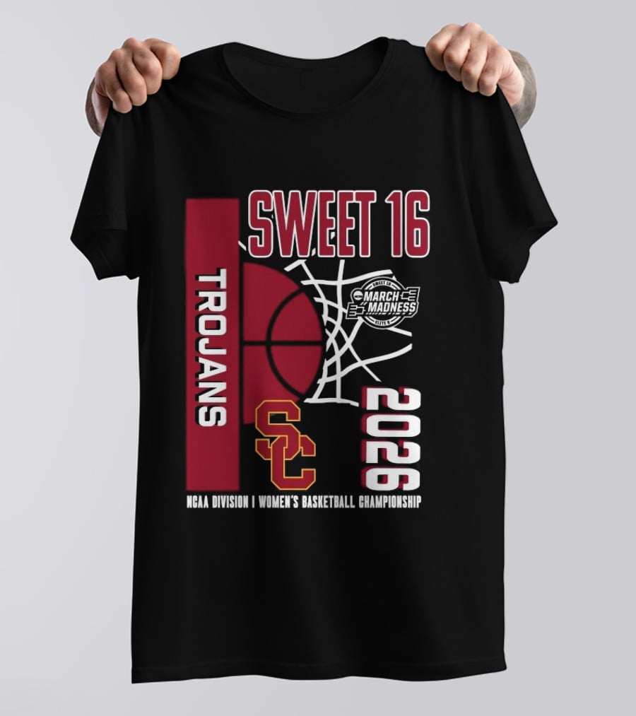USC Trojans 2026 NCAA Division I Women's Basketball Championship Sweet 16 March Madness T-Shirt