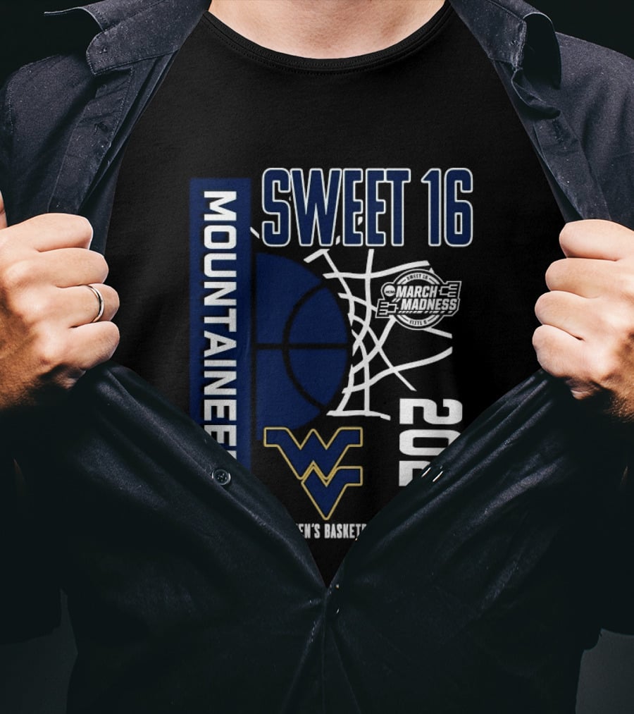 West Virginia Mountaineers 2026 NCAA Women's Basketball Sweet 16 Championship T-Shirt