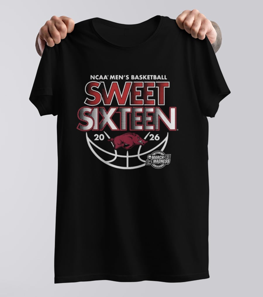 NCAA Men's Basketball Sweet Sixteen Arkansas Razorbacks 2026 T-Shirt