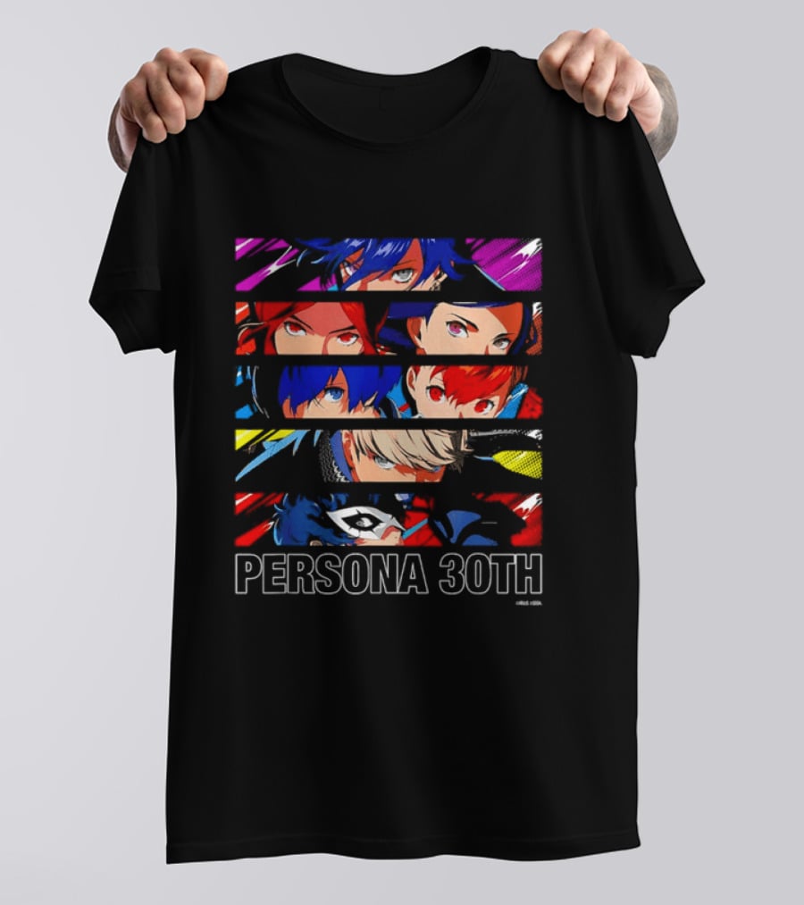 Atlus Persona 30th Protagonist Series Hero Line Up Anniversary Celebration T-Shirt