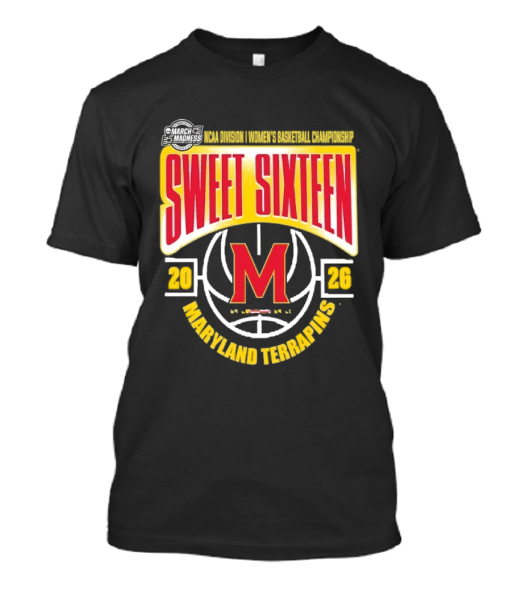 Maryland Terrapins Sweet Sixteen NCAA DI Women's Basketball March Madness 2026 T-Shirt