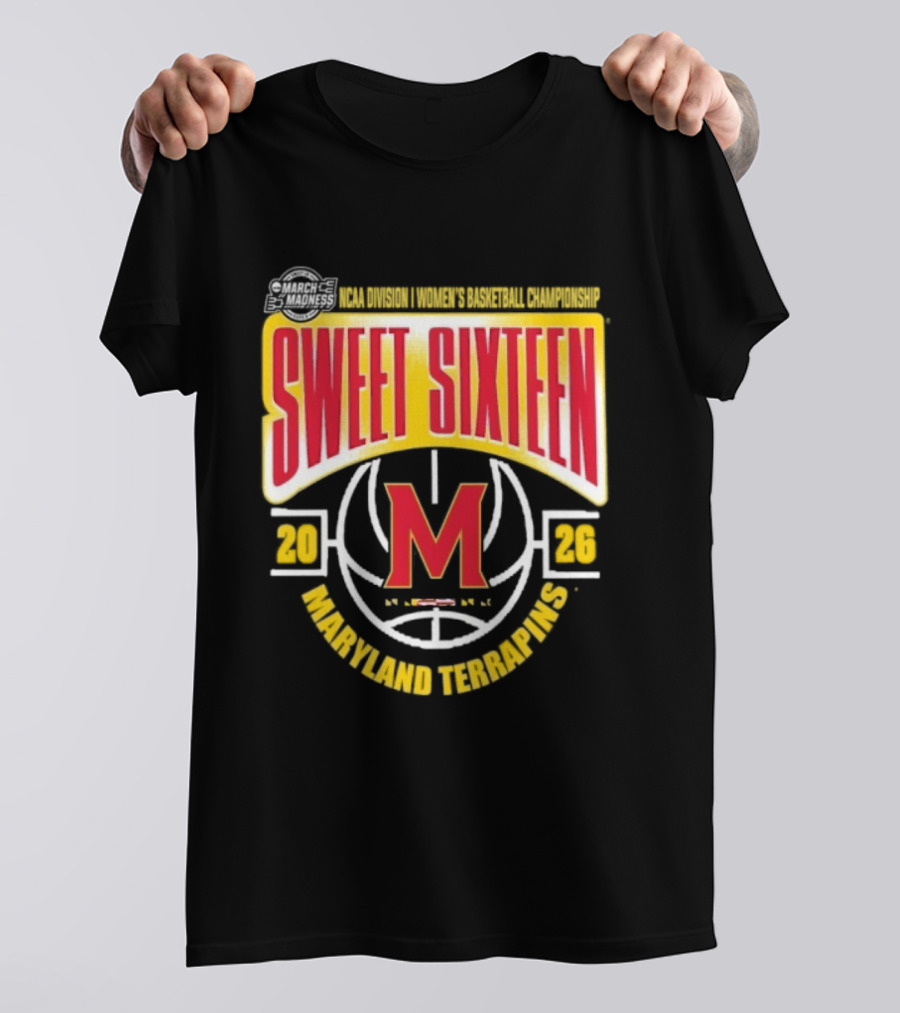 Maryland Terrapins Sweet Sixteen NCAA DI Women's Basketball March Madness 2026 T-Shirt