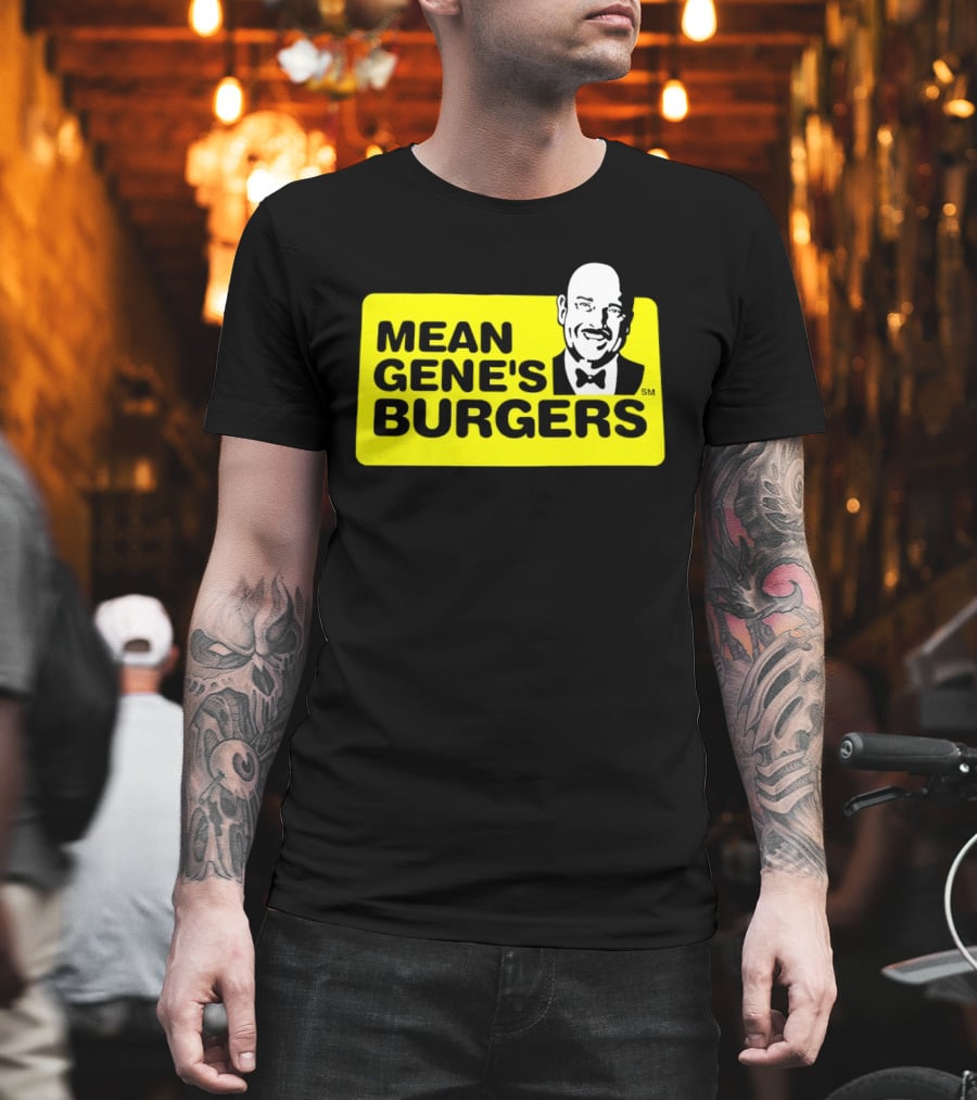 Mean Gene's Burgers Classic Logo With Iconic Bowtie T-Shirt