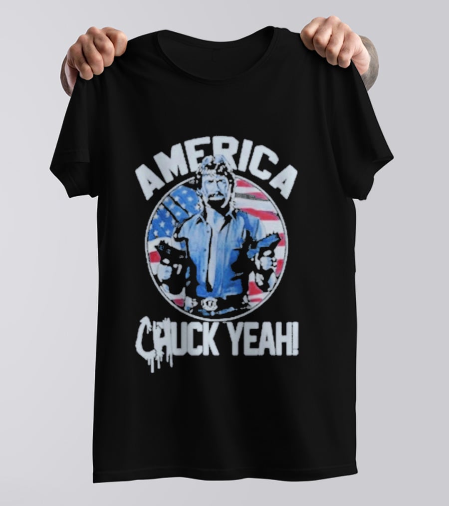 America Chuck Yeah Chuck Norris Patriotic Flag T-Shirt