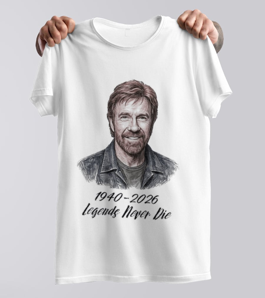 Chuck Norris 1940 2026 Legends Never Die T-Shirt