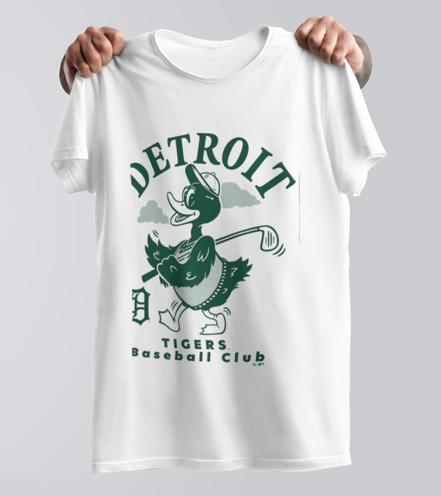 Detroit Tigers Baseball Club Duck Walking T-Shirt