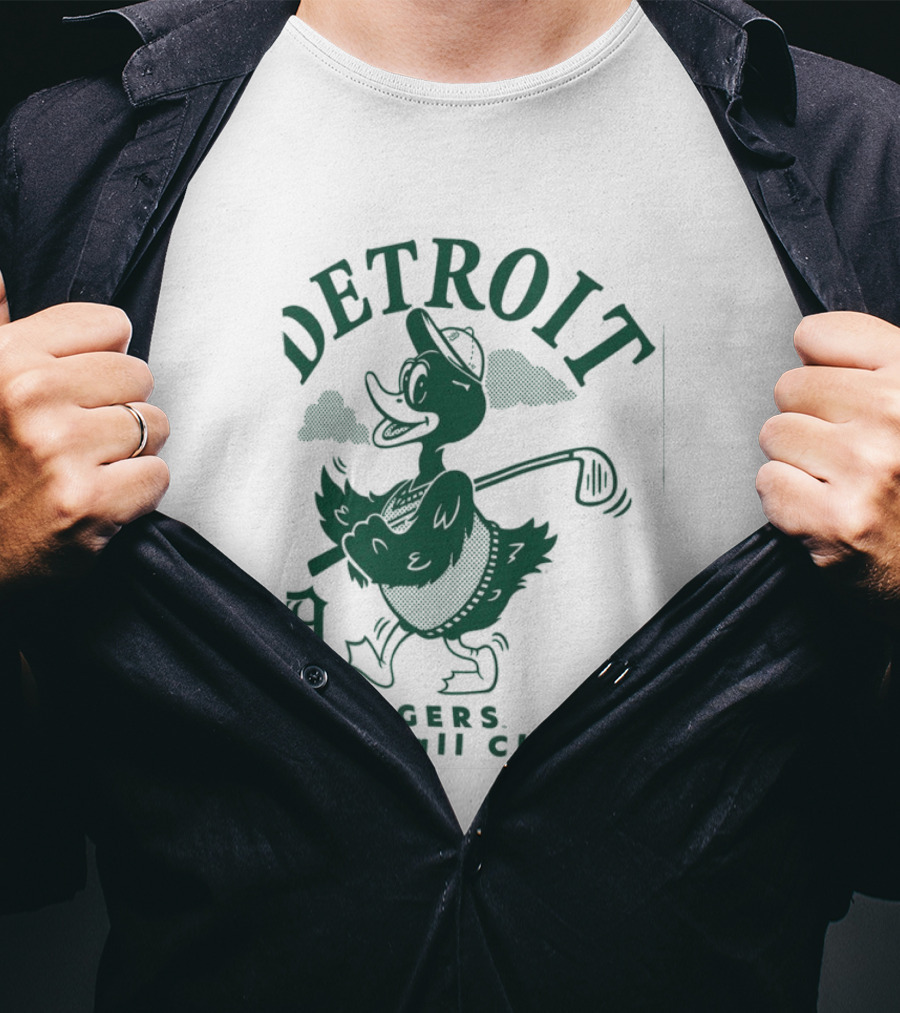Detroit Tigers Baseball Club Duck Walking T-Shirt