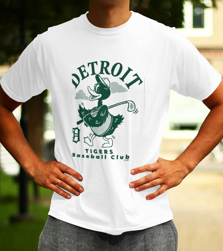 Detroit Tigers Baseball Club Duck Walking T-Shirt