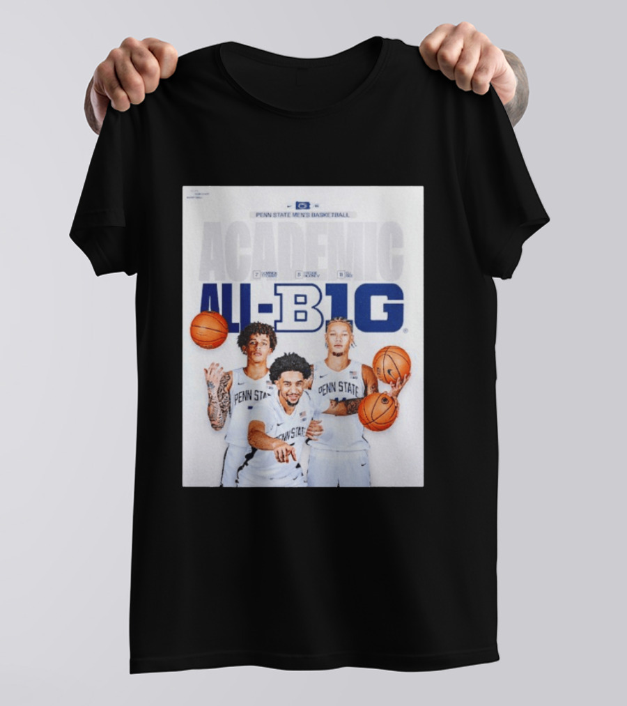 Penn State Men's Basketball Academic All Big Ten Honors 2026 Players T-Shirt