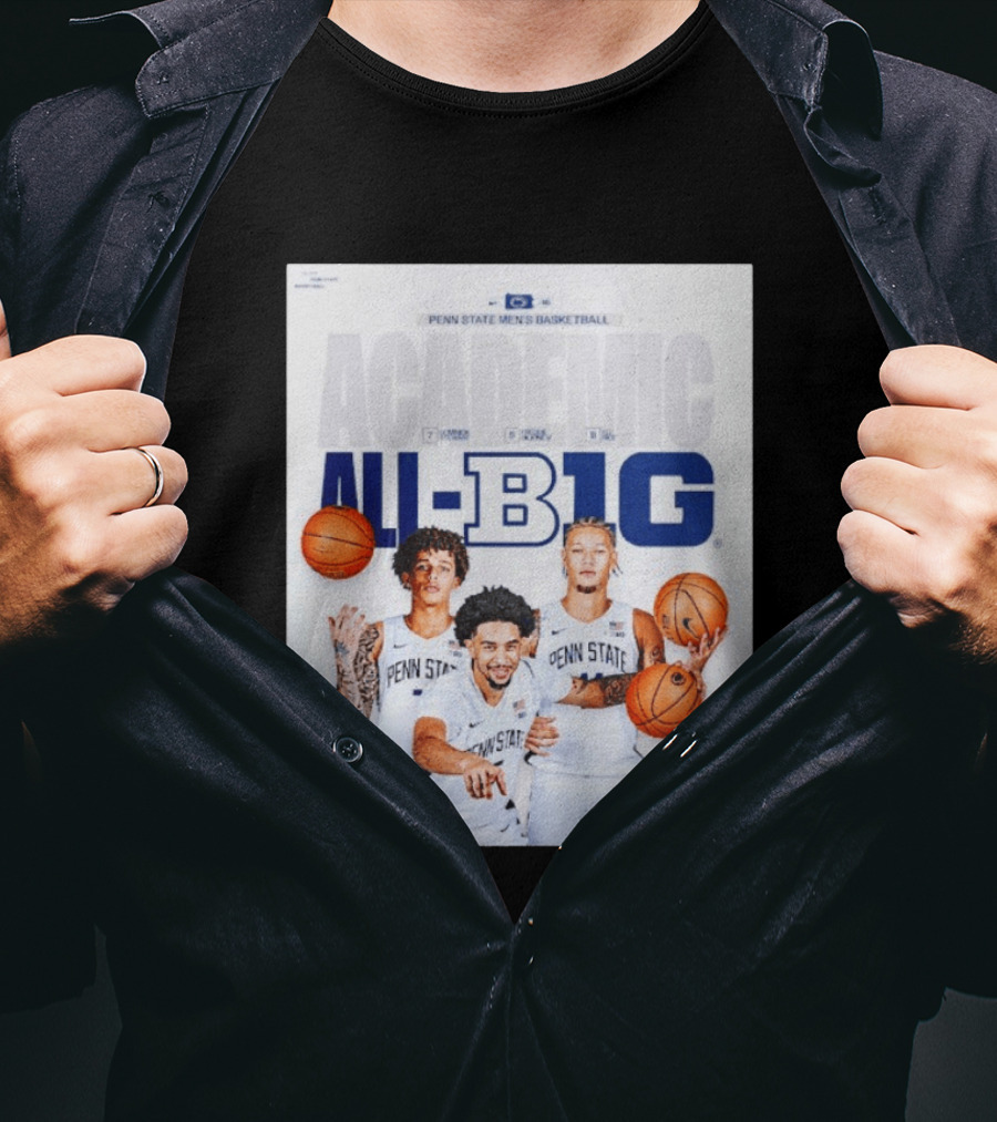 Penn State Men's Basketball Academic All Big Ten Honors 2026 Players T-Shirt