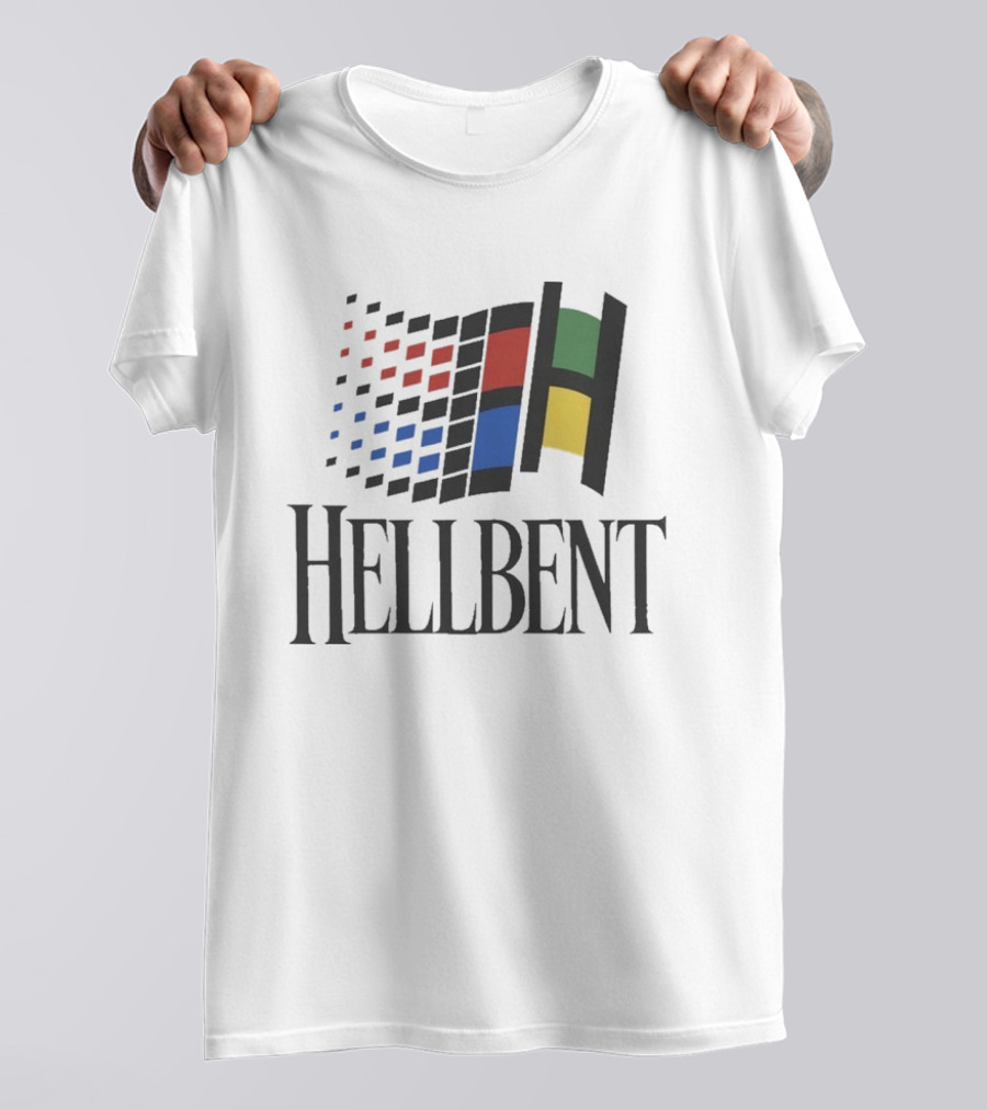 Hellbent Records Retro Pixelated Windows T-Shirt