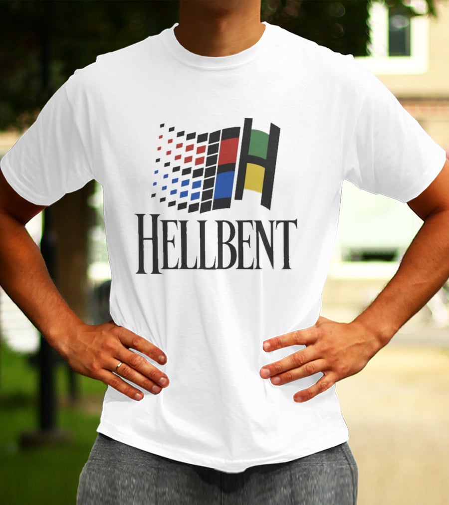 Hellbent Records Retro Pixelated Windows T-Shirt