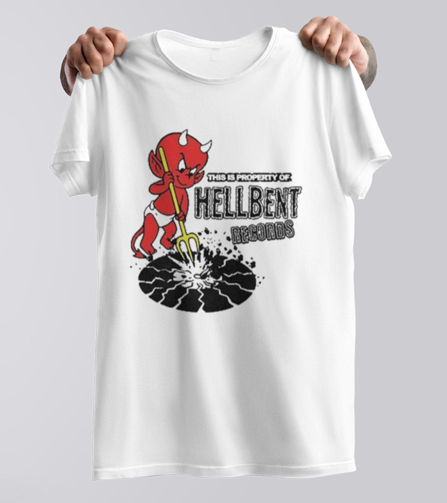 Hellbent Records Mischievous Devil Vinyl Smash T-Shirt