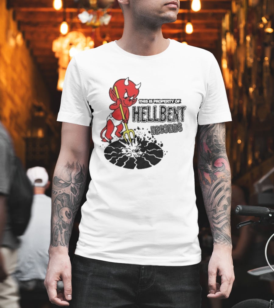 Hellbent Records Mischievous Devil Vinyl Smash T-Shirt