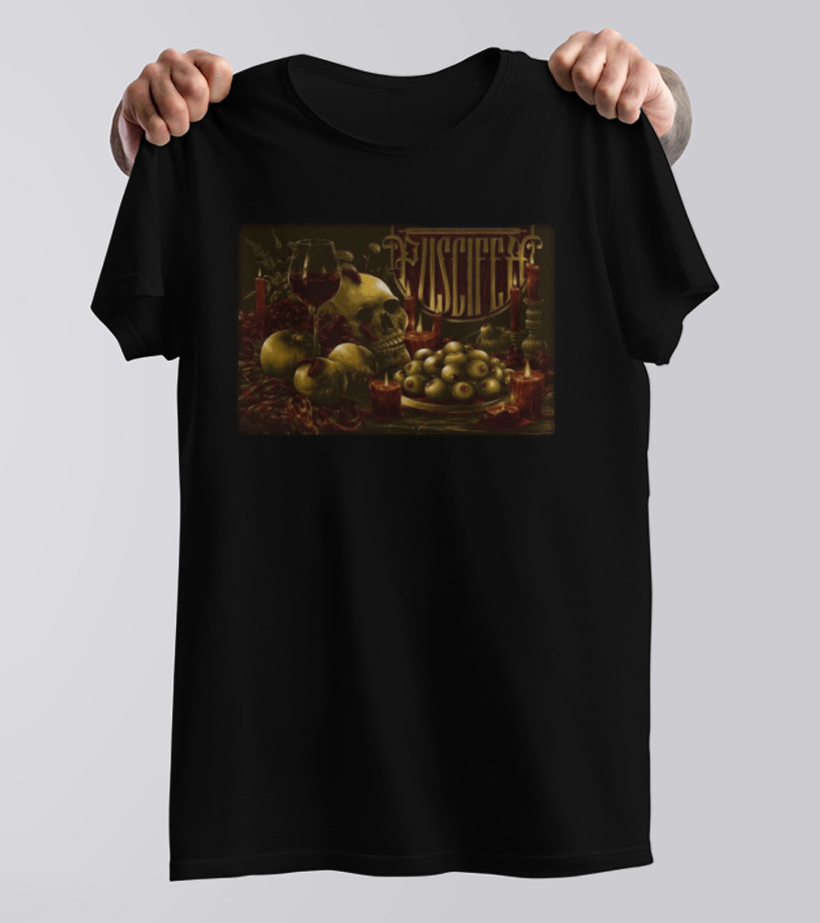 Puscifer Phoenix AZ March 21 2026 Tour Skull Candles Wine Apples T-Shirt