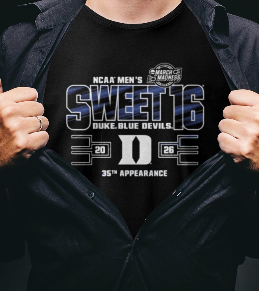 NCAA Men's Sweet 16 Duke Blue Devils 35th Appearance 2026 T-Shirt