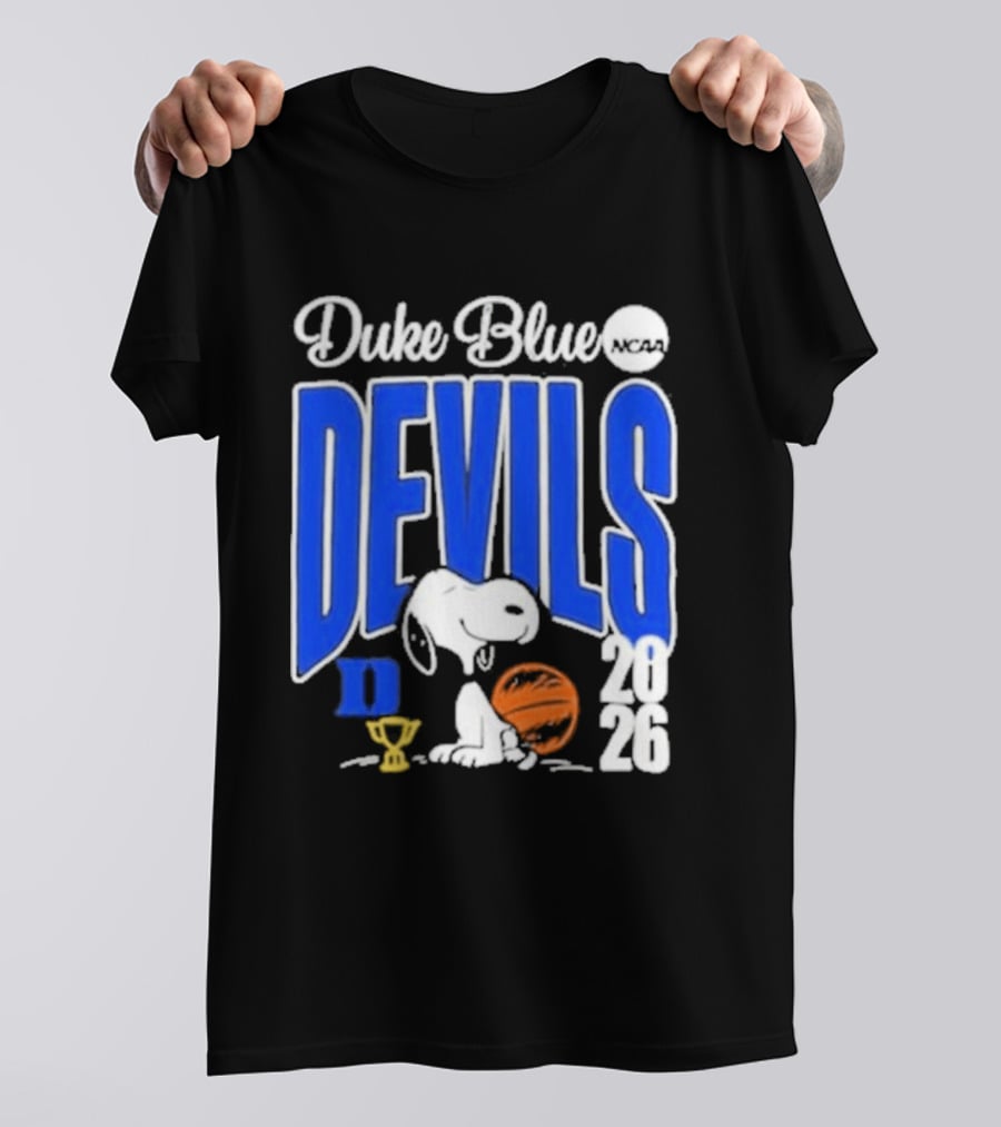 Duke Blue Devils Snoopy Basketball 2026 NCAA Champions T-Shirt