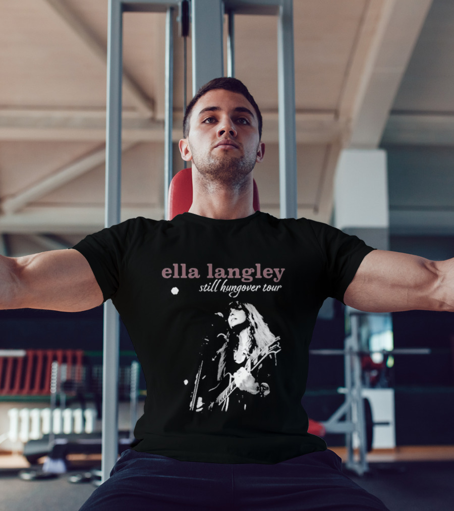 Ella Langley Still Hungover Tour Pink Textual T-Shirt