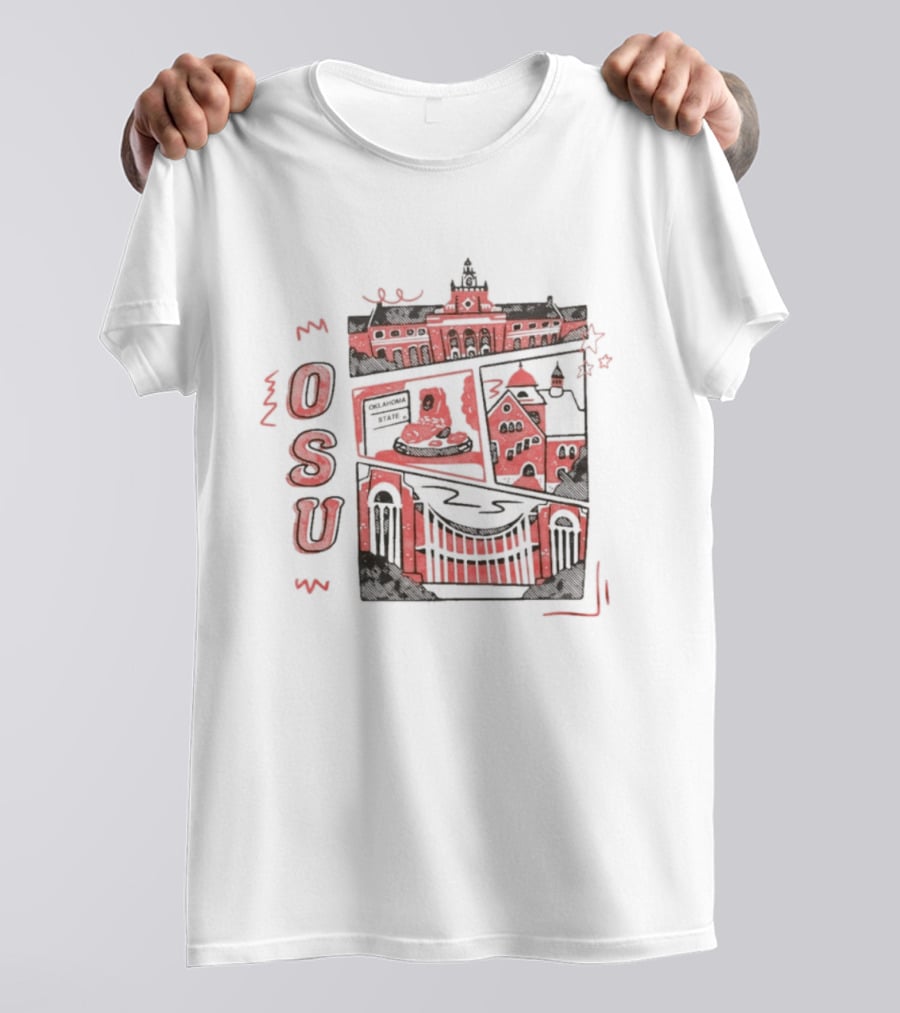 Oklahoma State Cowboys OSU University Landmarks T-Shirt