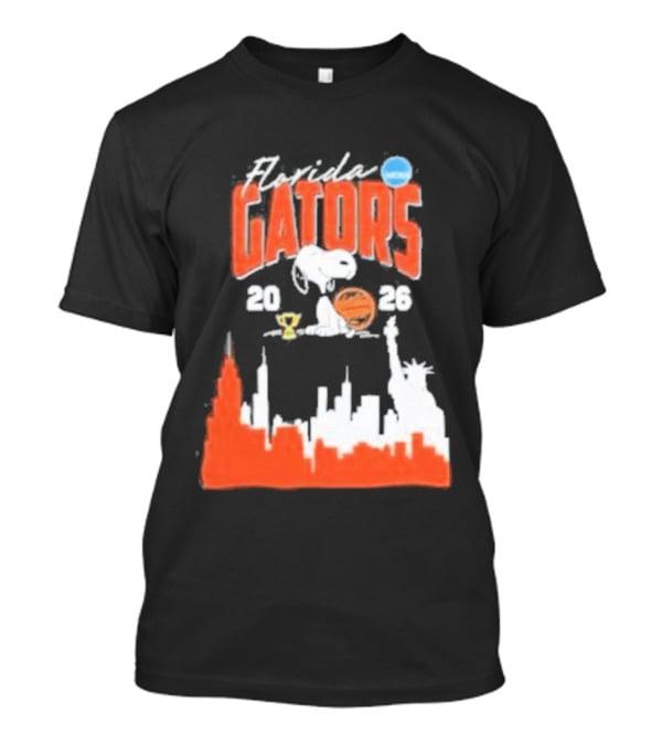 Florida Gators Snoopy Basketball 2026 NYC Skyline T-Shirt
